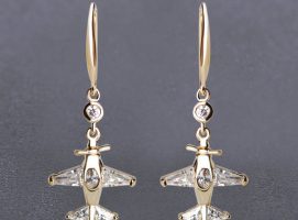 Серьги "Самолёт"