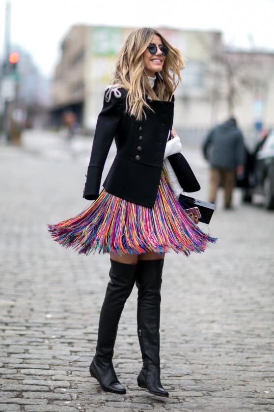 Street Style - юбка с бахромой