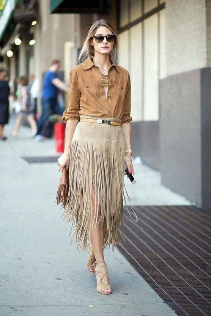 Street Style - юбка с бахромой