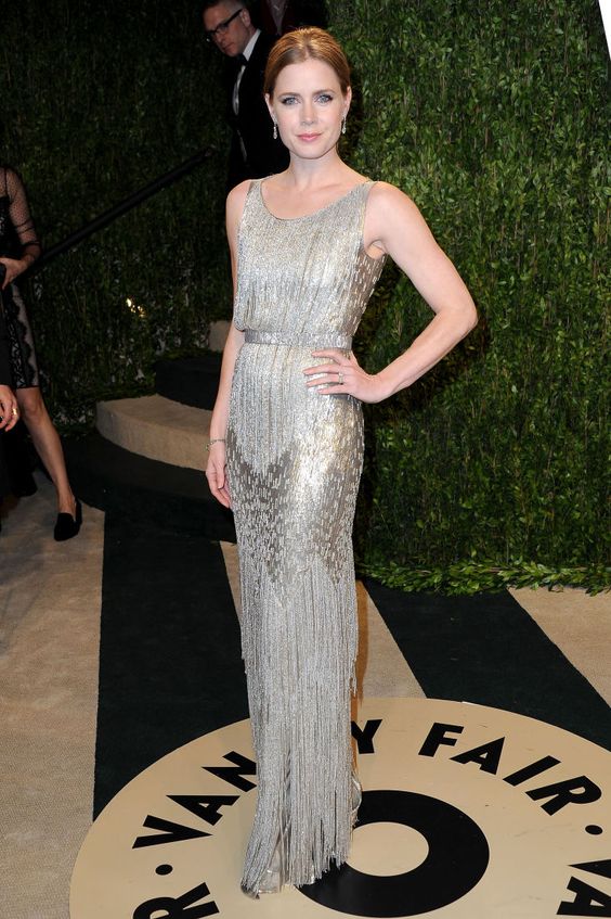 Эми Адамс (Amy Adams) в платье с бахромой от Oscar De La Renta
